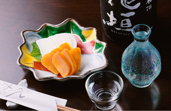 自家製ソフトからすみと大根